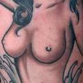 tatuaggio Braccio Old School Sirena di Paul Anthony Dobleman