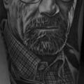 Arm Gas Mask Breaking Bad Walter White tattoo by Jun Cha