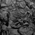 Rücken Krieger Pferd tattoo von Jun Cha
