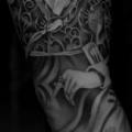 Realistic Geisha Sleeve tattoo by Jun Cha