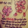 Shoulder Heart Flower Lettering Back Fonts tattoo by Tattoo Studio 73