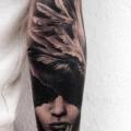 Feder Frauen Blind Sleeve tattoo von Tattoo Studio 73