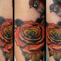 Arm Flower Bird tattoo by Rock Tattoo