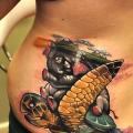 tatuaje Fantasy Lado Elefante Personaje Tortuga por Rock Tattoo