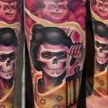 Fantasie Lampe Tod Oberschenkel tattoo von Rock Tattoo