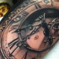 Arm Realistic Clock tattoo by Johnny Smith Art