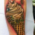 Arm Realistic Ice Cream tattoo by Johnny Smith Art