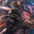 Shoulder Astronaut tattoo by Johnny Smith Art