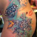 tatuaje Lado Diamante Copo de nieve por Johnny Smith Art