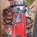 Arm Leuchtturm Drachen tattoo von Kings Avenue