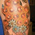 Shoulder Bee Hive tattoo by Kings Avenue