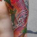 Shoulder Japanese Carp Koi tattoo by Kings Avenue