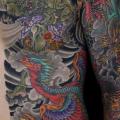 Side Japanese Dragon Phoenix Sleeve tattoo by Kings Avenue
