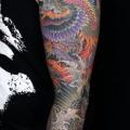 Japanese Phoenix Sleeve tattoo by Kings Avenue