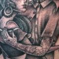 Old School Thigh Lovers tattoo by Kings Avenue