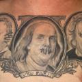 Porträt Realistische Brust Präsident tattoo von Secret Sidewalk