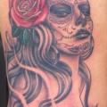 Side Mexican Skull tattoo by Secret Sidewalk