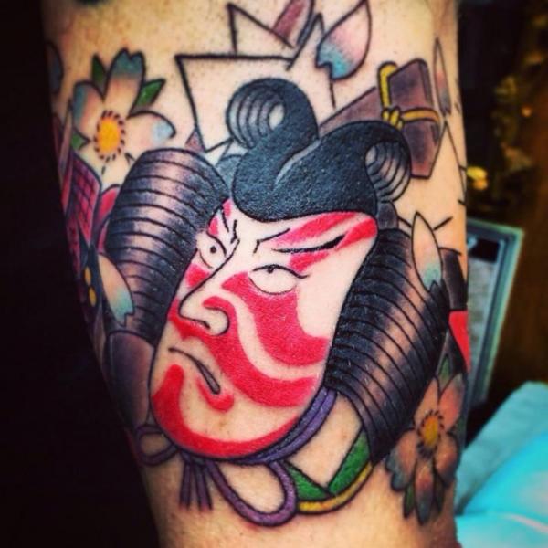Tatuaje Brazo Japoneses Samurai por Chopstick Tattoo