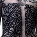tatuaggio Schiena Croce di Chopstick Tattoo
