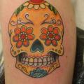 Arm Mexican Skull tattoo by Blancolo Tattoo