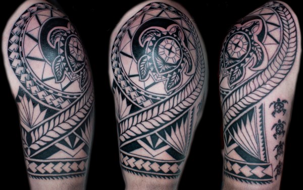 Tatuaggio Spalla Tribali Maori di Blancolo Tattoo
