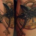 Arm Scrabble Key Lock tattoo by Antony Tattoo