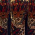 tatuaggio Spalla Braccio Maschera Joker di Antony Tattoo