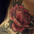 Blumen Nacken tattoo von Antony Tattoo