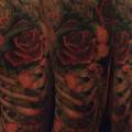 Blumen Totenkopf Skeleton Sleeve tattoo von Antony Tattoo