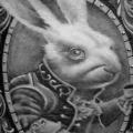 Fantasy Rabbit Alice Wonderland tattoo by Westfall Tattoo