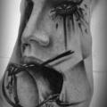 Fuß Frauen Mund tattoo von Westfall Tattoo