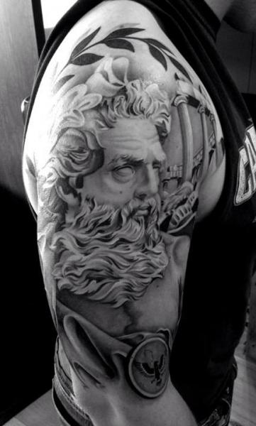 Shoulder Beard Tattoo by Westfall Tattoo