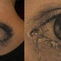tatuaje Realista Ojo Cuello por Black Ink Studio