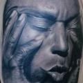 Shoulder Portrait Realistic tattoo by Black Ink Studio