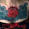 Brust Diamant Abstrakt tattoo von Corey Divine