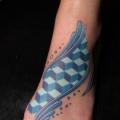 tatuaje Pie Abstracto por Corey Divine