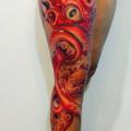 Bein Oktopus tattoo von Corey Divine