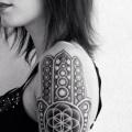 Shoulder Religious Dotwork tattoo by Corey Divine