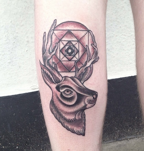 Calf Deer Tattoo by Marked For Life