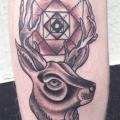 Calf Deer tattoo by Marked For Life