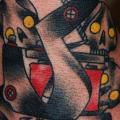 Old School Totenkopf Hand Tattoo Maschine tattoo von Marked For Life