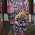 Old School Eye Owl tattoo by Marked For Life