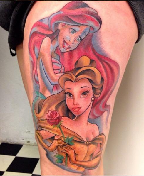 Fantasy Thigh Movie Tattoo by Marked For Life