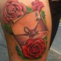 Flower Thigh Mail tattoo by Marked For Life