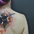 Back Neck Geometric Abstract tattoo by Toko Lören Tattoo