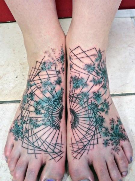 Fuß Abstrakt Tattoo von Toko Lören Tattoo