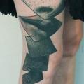 Leg Women Abstract tattoo by Toko Lören Tattoo