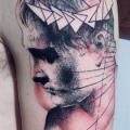 Shoulder Portrait Abstract tattoo by Toko Lören Tattoo