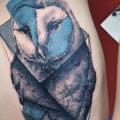 Side Owl tattoo by Toko Lören Tattoo