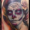 tatuaje Hombro Cráneo mexicano por Underworld Tattoo Supplies